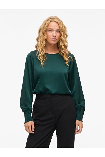 VILA Oberteil mit langen Ärmeln VIELLETTE Rundhals