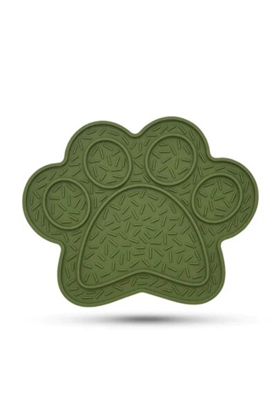 OEM Στρώμα αργής τροφοδοσίας για κατοικίδια, σε σχήμα πατούσας, πράσινο