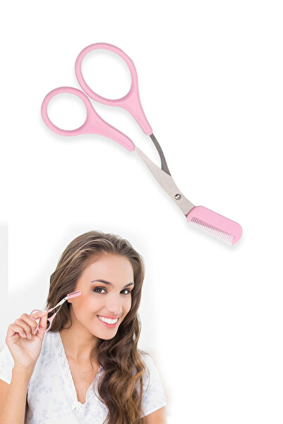 Ganjem Taraklı Kaş Makası Paslanmaz Çelik Kaş Şekillendirme Bıyık Yanak Kıl Tüy Alma Usturası Düzeltici