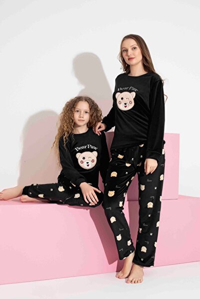 MEBA Kadın Anne-kız (KOMBİNİ KENDİNİZ YAPIYORSUNUZ) Fransız Kadife Pijama Takımı