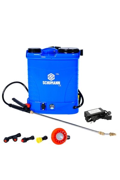 Schumann Pompă electrică de pulverizare, Schumann®, 12L, baterie, 6 bari, regulator, lance oțel inoxidabil