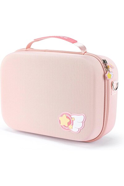 GeekShare حقيبة حمل Switch حقيبة سفر كبيرة لجهاز Switch/OLED مع 16 فتحة لبطاقة الألعاب لجهاز Switch