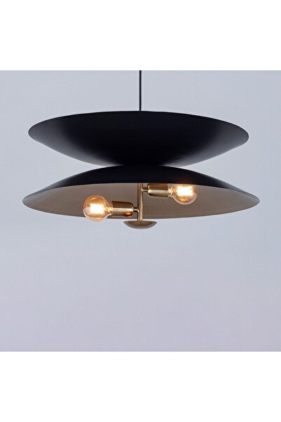 Danube Home Grace Pendant Chandelier – 70cm Diameter, Gold Iron, E27x2 Bulbs,...