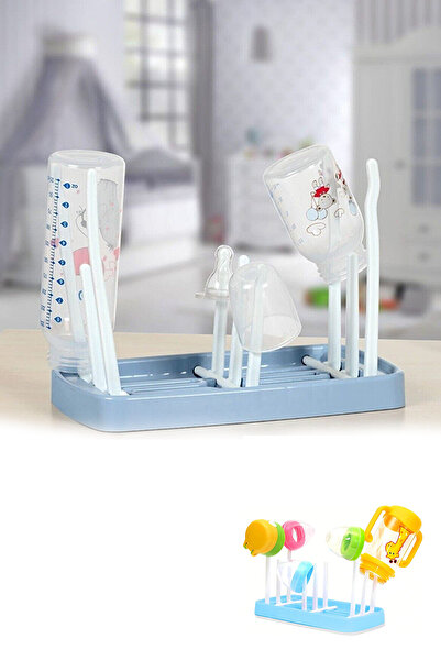 Ganjem Biberon Emzik Kurutucu Mavi Suluk Süt Şişesi Emzik Kurutma Standı Bebe...