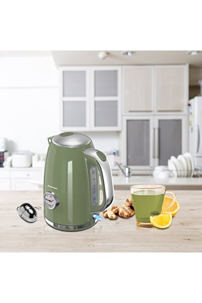 ROHNSON Electric Kettle R 7715 Nostalgia, 1850-2200W, 1.7L, 360° Rotating Base, Auto Lid Opening, C