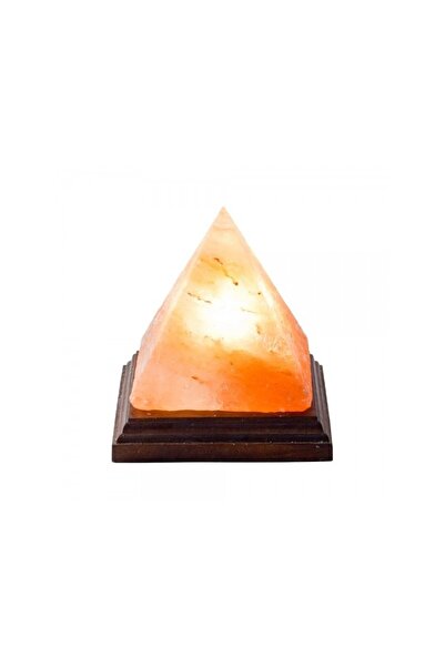 Pronat Mozaic Lampa de sare Himalaya piramida pe suport de lemn Pronat
