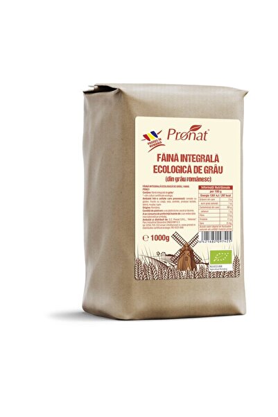 Pronat Paper Faina integrala de grau bio, 1kg Pronat
