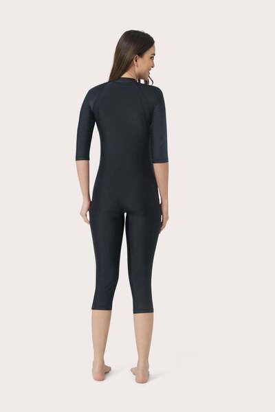 Coega Sunwear Ladies Slim-Kini Swimsuit 3/4 Length - Black