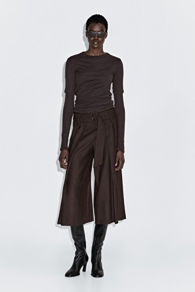 Massimo Dutti Kemerli şort etek