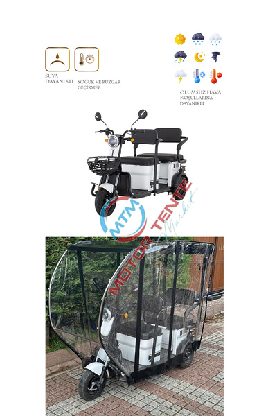 motor tente market mtm Mona Emon 3 Tekerli Motor Brandası - Siyah