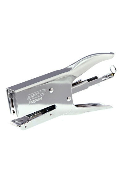 Rapesco Capsator metalic Porpoise cu 50 de coli, argintiu