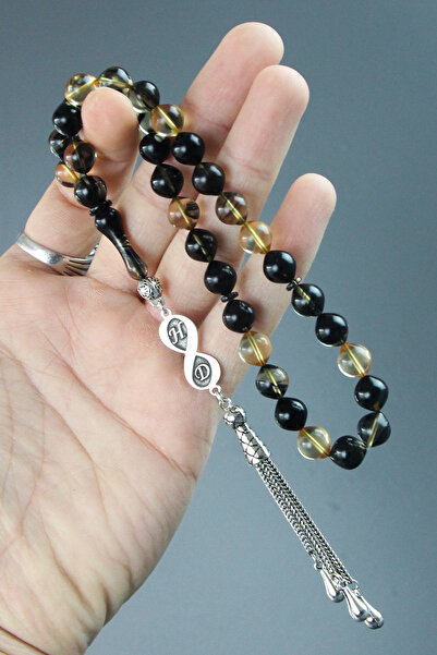 Tesbih Otağı Silver Infinity Prayer Beads Fire Amber Letter Prayer Beads Indicate Letter from Question & Answer Area