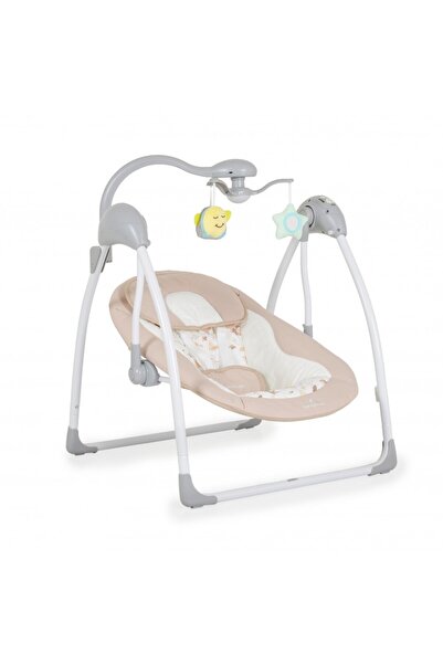 Cangaroo Leagan electric pliabil cu telecomanda si carusel Jessica Beige