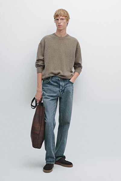 Massimo Dutti Bisiklet yaka melanj triko kazak