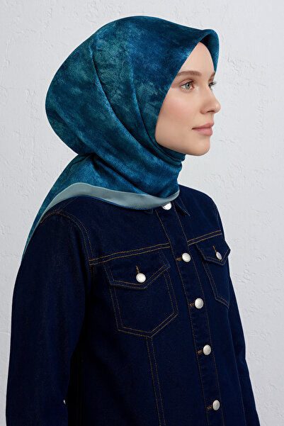 Armine Eșarfă Tivil din mătase pură 9433 - 34 Model mixt albastru