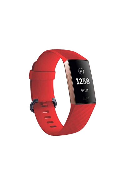 Edman Bracelet Strap for Fitbit Charge 3 / 4, size L, Red