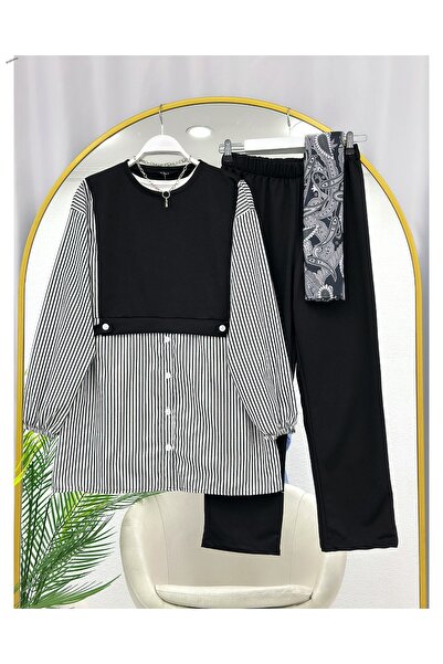 YEDİLALE Shirt Detail Tunic Pants Double Set