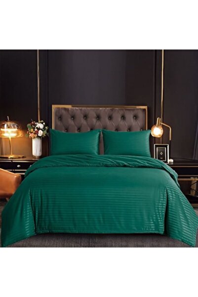 Casa de Vis Set lenjerie de pat dublu, bumbac satinat, 180 x 200 cm, 6 piese,...