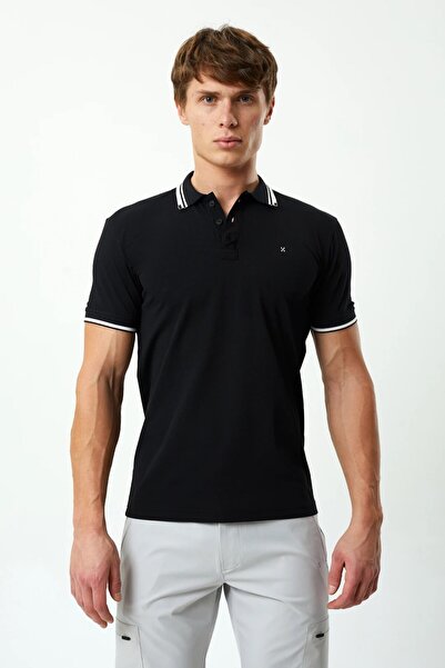 Exuma Erkek Polo Yaka T-shırt - 1512143 Siyah 1512143-sıy