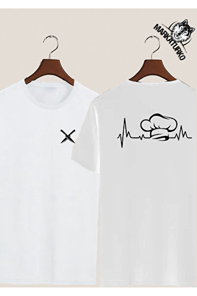 MarkaTurko تيشيرت مطبوع على الجانبين بتصميم خاص من شيف كيتشن 581-81