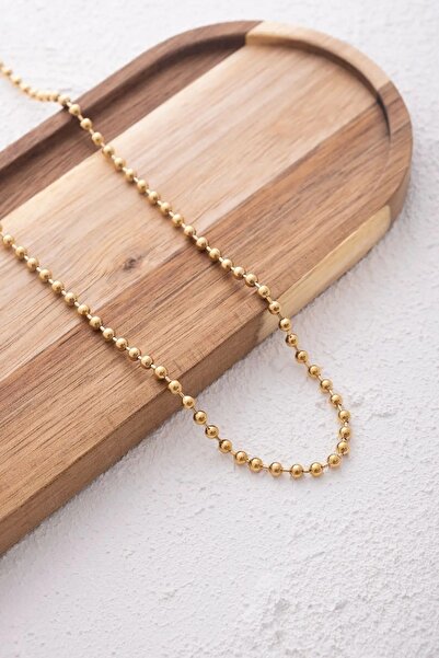 ByFlorya Jewelry Çelik Top Dorika Erkek Zincir Kolye 3mm Kararmaz 60cm