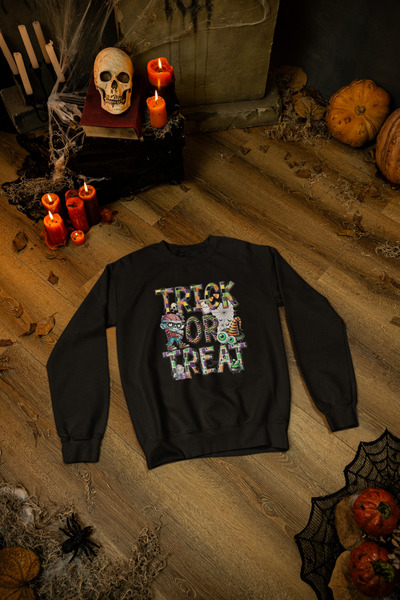 MAGORS ستيل-إكس هابي هالوين - سويت شيرت للأطفال مطبوع عليه عيد الهالوين للجنسين