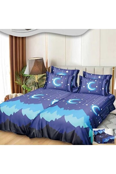 Casa de Vis Set lenjerie de pat dublu, bumbac satinat, 220 x 240 cm, 7 piese,...