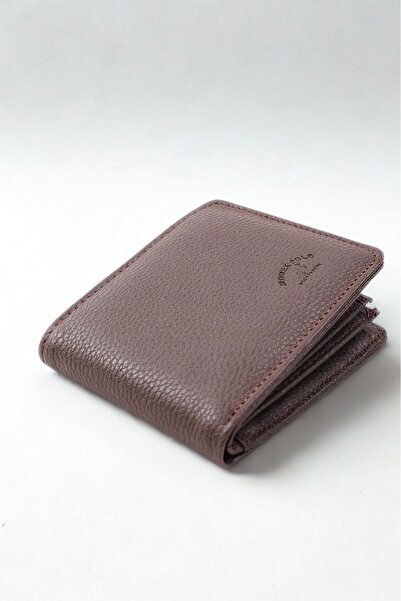 GALB LEATHER Ανδρικό πορτοφόλι από μαλακό δέρμα με θήκη για κέρματα καφέ 11 x 9 cm