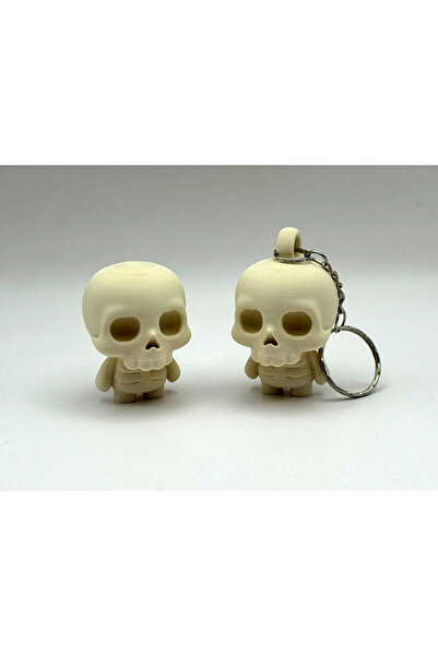 Anka Atolye سلسلة مفاتيح صغيرة لطيفة على شكل هيكل عظمي + مجسم مكتبي (هدية) - ...