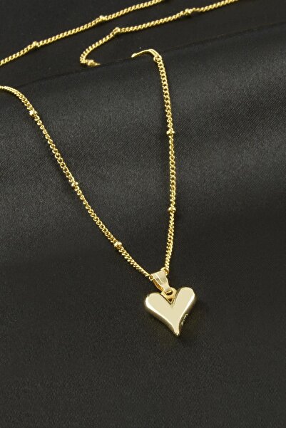 Marsilyan Heart Steel Necklace Ilkel-Bjt940