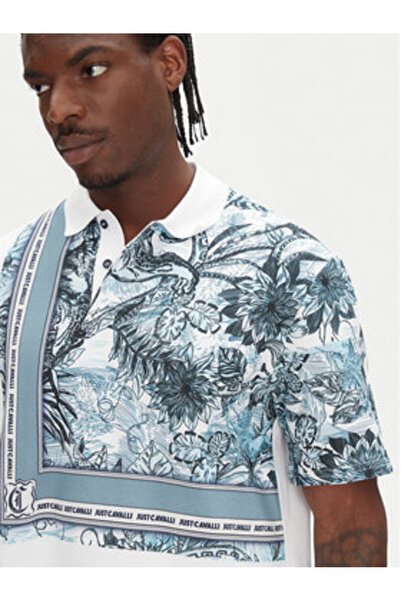 Just Cavalli Men's Polo 78OAGE15 CJ116 Multicolor