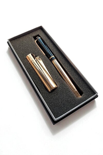 hediyeyeni Kişiye Özel Metal Clipper Çakmak Ve Roller Kalem Seti