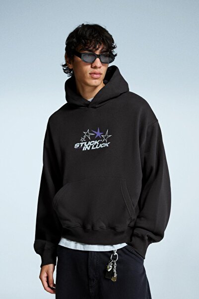 Bershka Printed hoodie