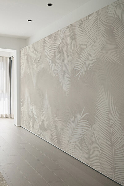 dreamwall Tropikal Yaprak Desenli Tek Parça Silinebilir Tekstil Duvar Kağıdı