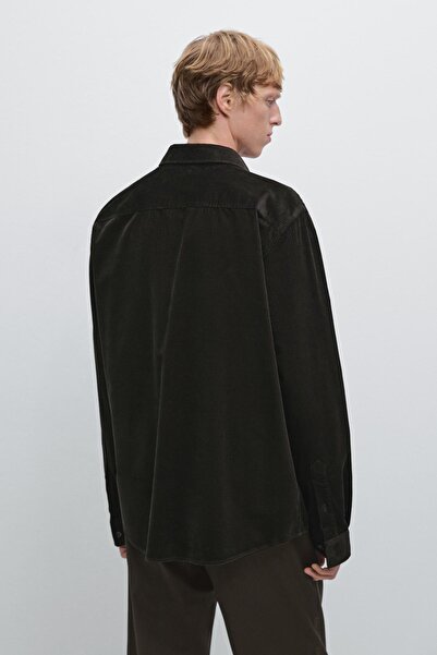 Massimo Dutti Fitilli kadife regular fit ince ceket