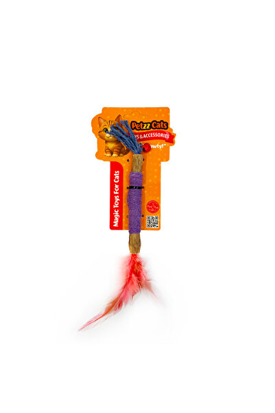 Petzzcats لعبة قطة مخملية مع صوت ماتاتابي وصوت خشخشة، لون أرجواني، 1×20 سم