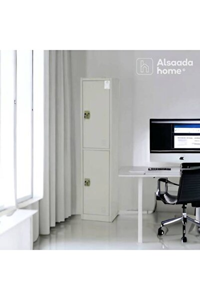 Al Saadah Home خزانة حديدية متعددة الأغراض - ببابين - 183*40*45 سم