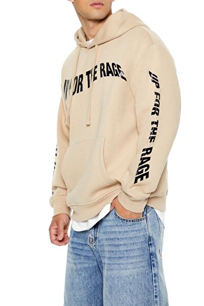 Forever 21 Baskılı Kapüşonlu Sweatshirt
