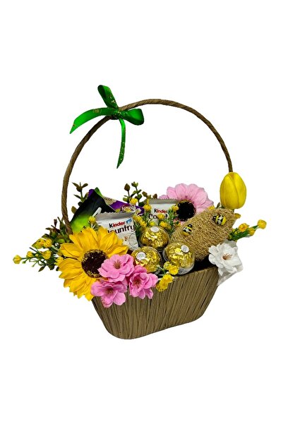 velve Delice basket, Ferrero Rocher pralines, Joe and Motto wafers, chocolate bars, Brown