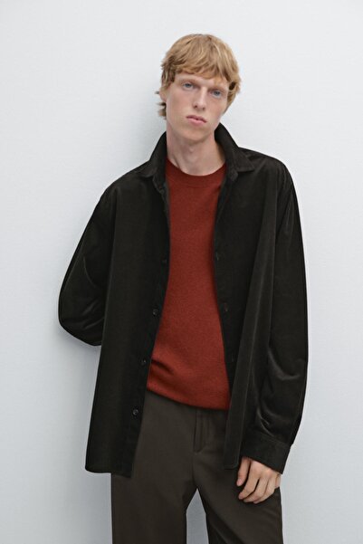 Massimo Dutti Fitilli kadife regular fit ince ceket