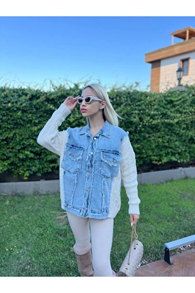 PREMİER VİE Jachetă din denim cu împletitură laterală, sezon nou