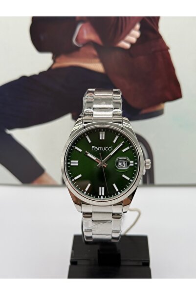 Ferrucci Steel Men's Watch with Calendar Waterproof 2 Years Warranty