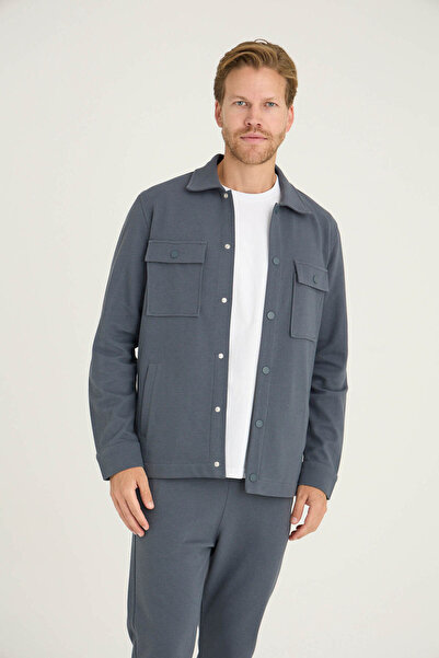 KLY 92% Cotton Men's Top and Bottom Jacket Set Outerwear Stylish Design