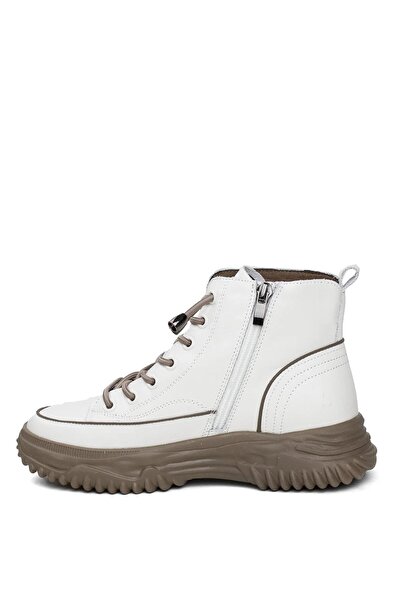 Guja 25K310-13 Kadın Hakiki Deri Lastik Bağ Fermuarlı Kısa Spor Bot