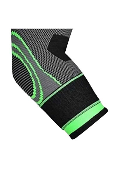 Elit Green Colored Knitted Elbow Pads Are Adjustable. Compressive Sleeve. Non-Slip. Suitable for All Sports