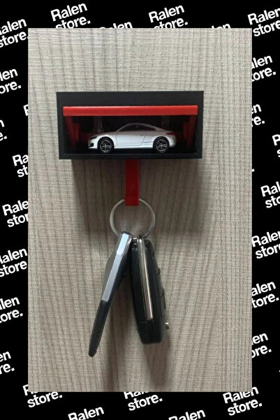 Araba Garajı Temalı Anahtar Askılığı | 10cm ( Yüksek Kalite 3D Baskı PLA )