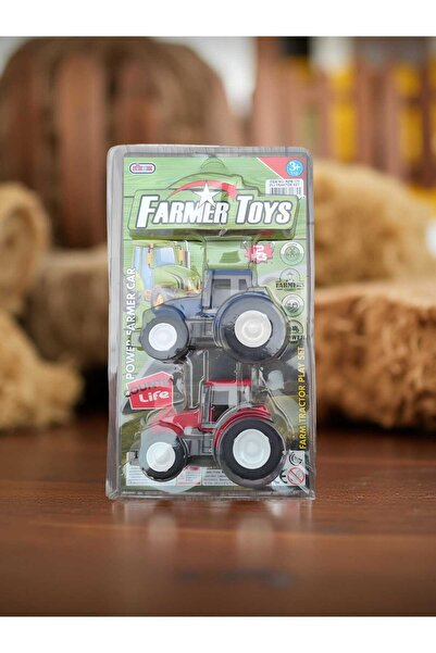 minivo مجموعة ألعاب جرار زراعية من فارمر تويز - نموذج لعبة أدوات زراعية