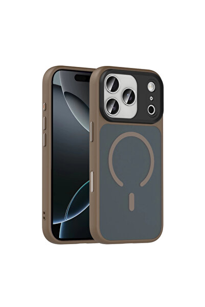 zore Apple iPhone 17 Pro Max Uyumlu Kılıf Mat Arka Yüzey Wireless Şarj Özelli...