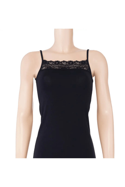 Star قميص داخلي نسائي أسود مكون من 3 قطع من الدانتيل الليكرا