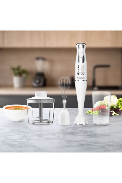 ROHNSON Vertical mixer with accessories, R5793, 400W, 2 stainless steel blades, 2 speeds + Turbo